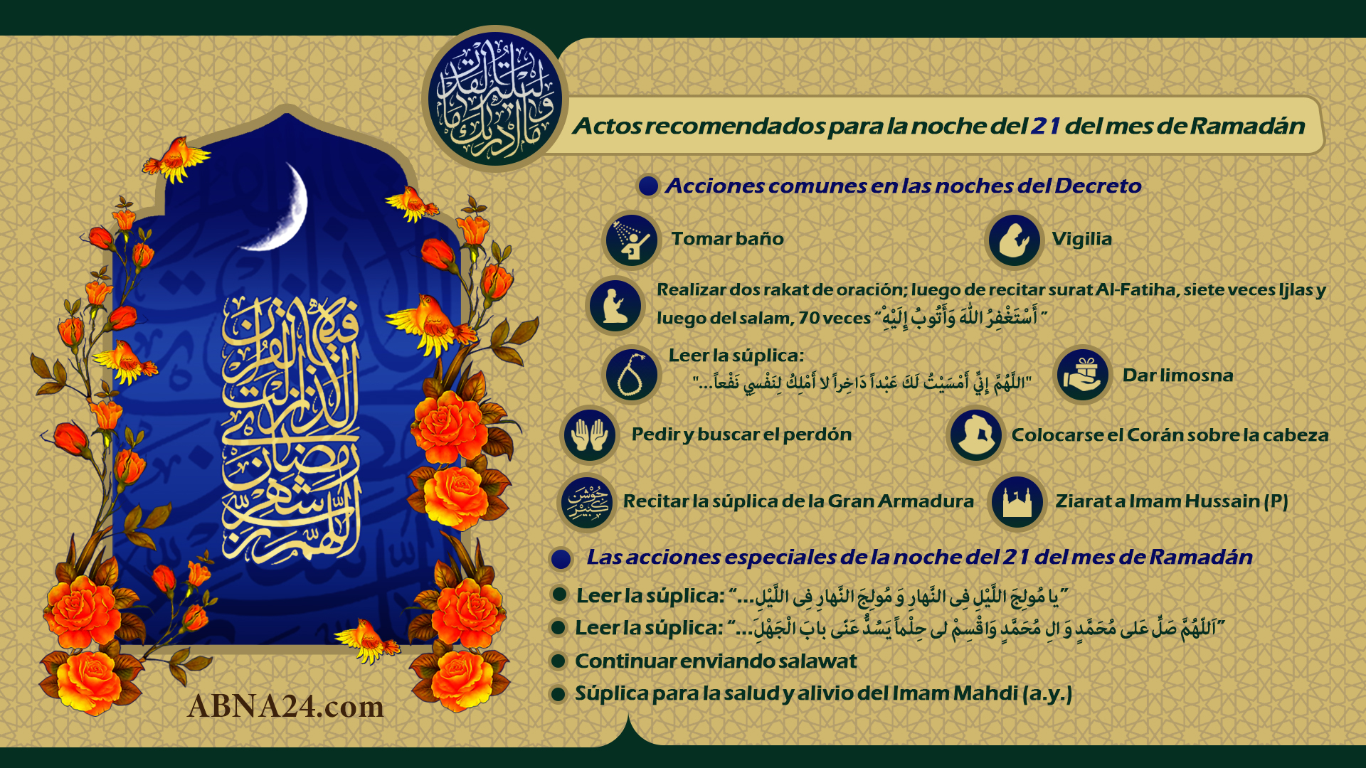 Actos recomendables para la noche del 21 del mes de Ramadán 