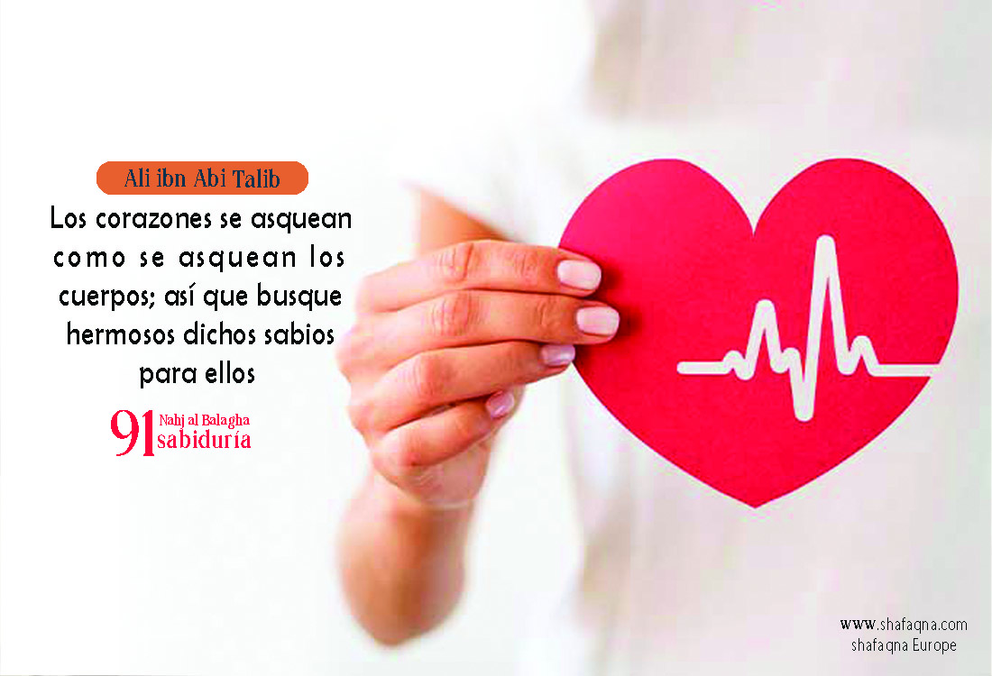 Los corazones se asquean como se asquean los cuerpos; así que busque hermosos dichos sabios para ellos