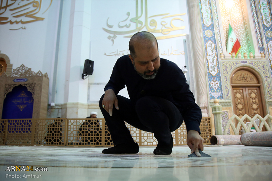 Photos: Hazrat Masoumeh's dust cleaning on eve of Ramadan