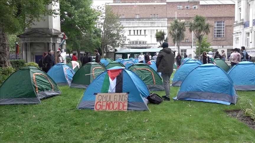 Pro-Palestinian encampment launched at Queen Mary University of London