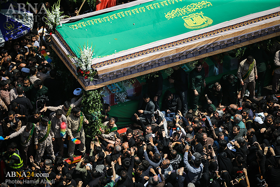Rahoto Cikin Hotuna Na Yadda Aka Gudanar Da Rakiyar Gawar Shahidan Hidima Na Iran A Birnin Tehran