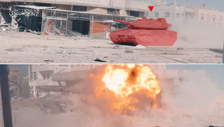 Al-Qassam destroys one tank, attacks Israeli troops with projectiles in Rafah