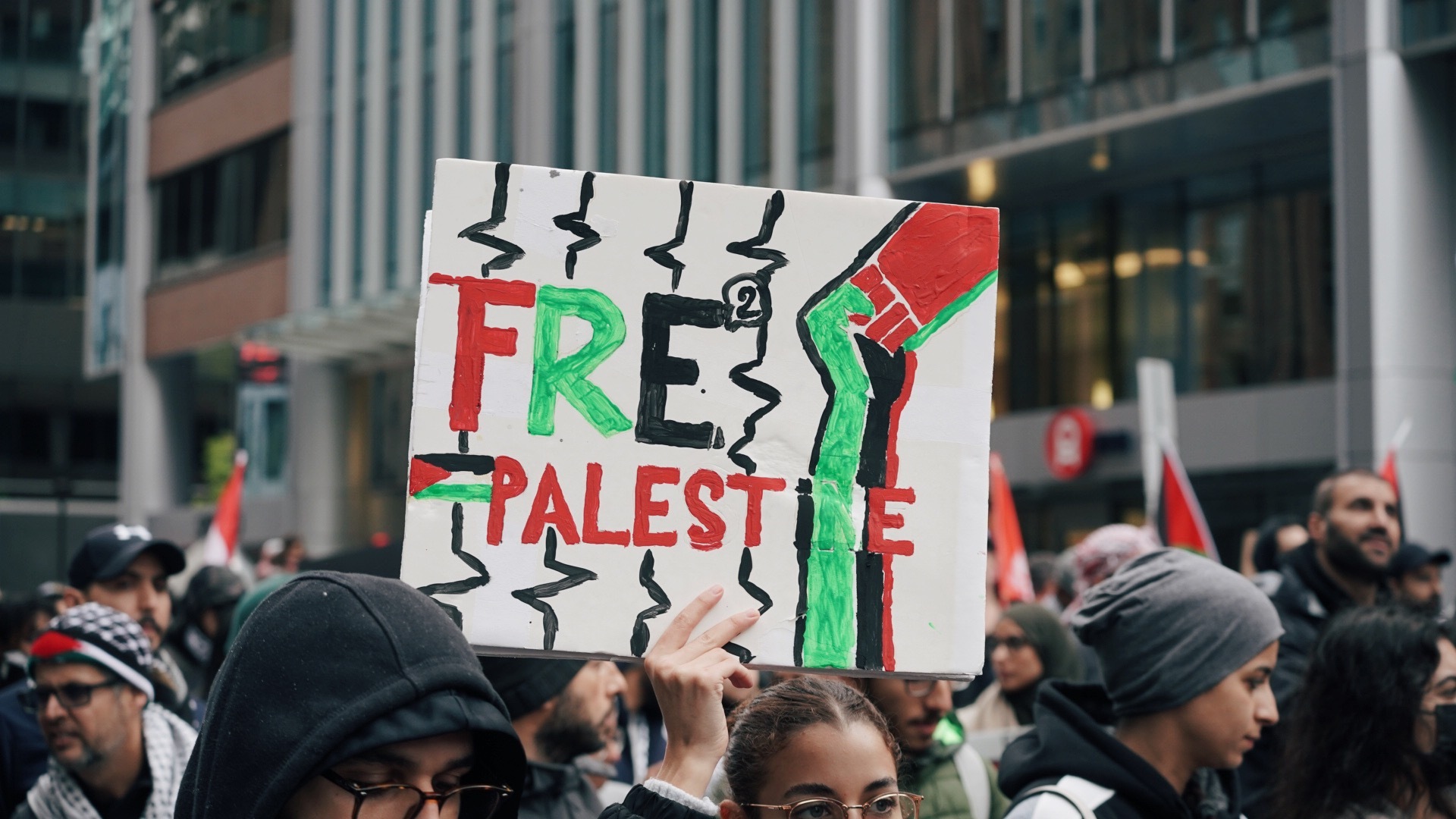 French health workers demonstrate in solidarity with Gazans