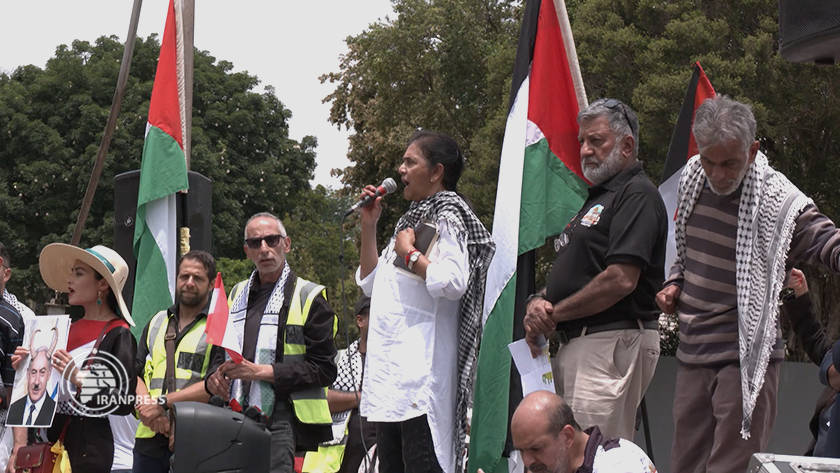 Lebanese community stages protest outside Israeli embassy in Pretoria, South Africa