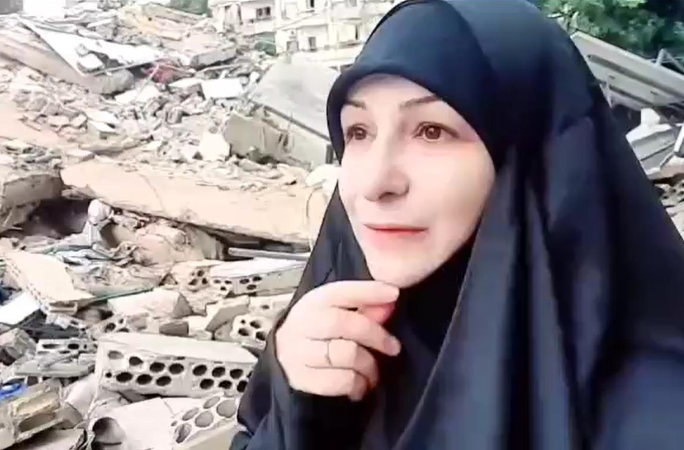فیدیو | رسالة سيدة لبنانية من أمام منزلها المهدم في قصف صهيوني بالضاحية الجنوبية لبيروت
