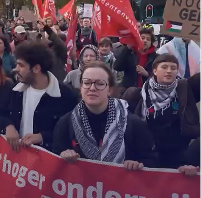 Vieo / Utrecht, Hollanda'da İsrail karşıtı Protestolar