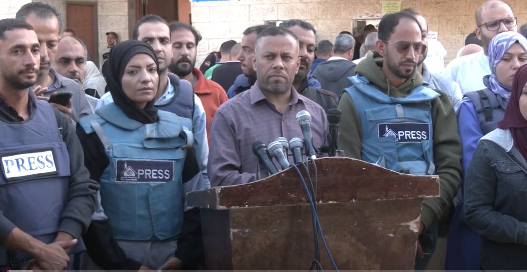 Gaza: Sit-in in solidarity with Palestinian journalists and media workers