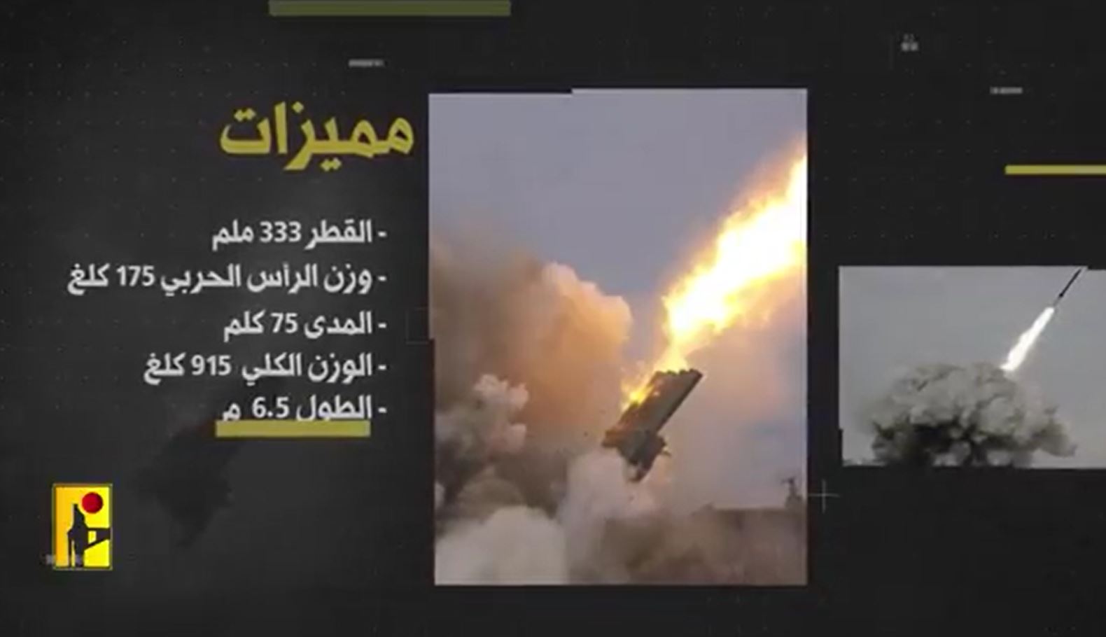 Video: Lebanon's Hezbollah published specifications of "Fajr 5" missile