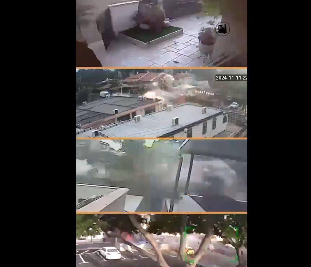 Video: Moment rockets fell on Krayot settlement bloc near Haifa several days ago