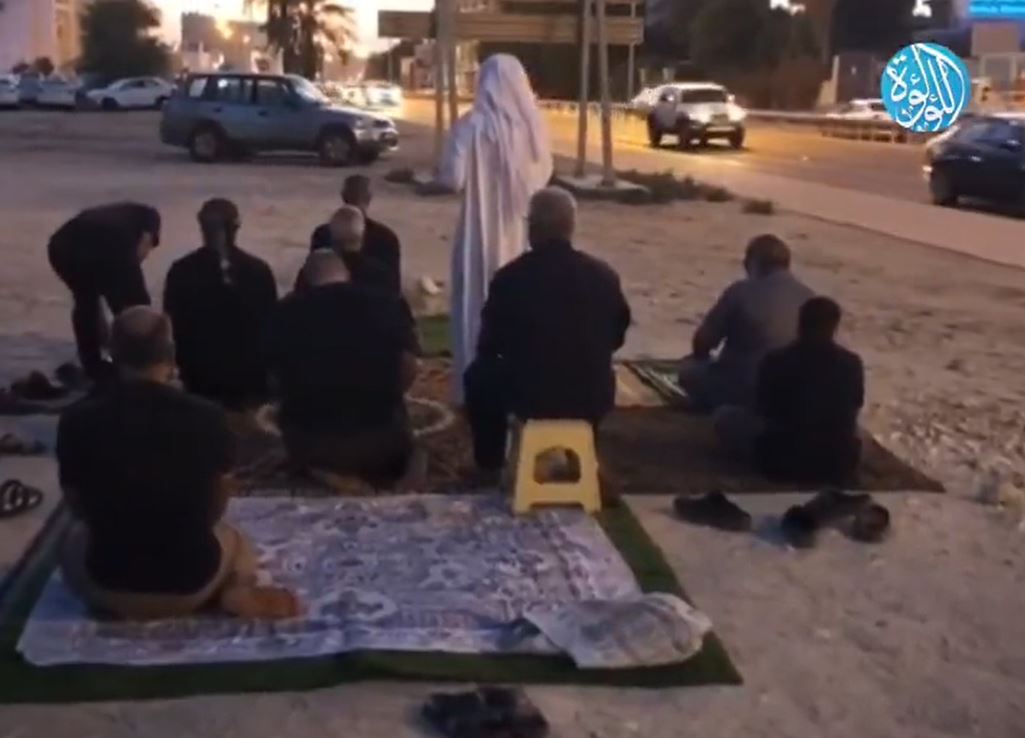 Video: Bahraini citizens perform prayers on grounds of Al-Alawiyat Mosque, which demolished by Al-Khalifa regime in 2011