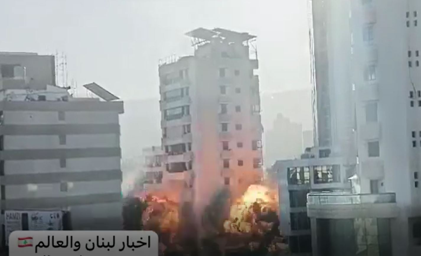 Video: Israeli warplanes destroy a high-rise building in Haret Hreik neighborhood of southern Beirut