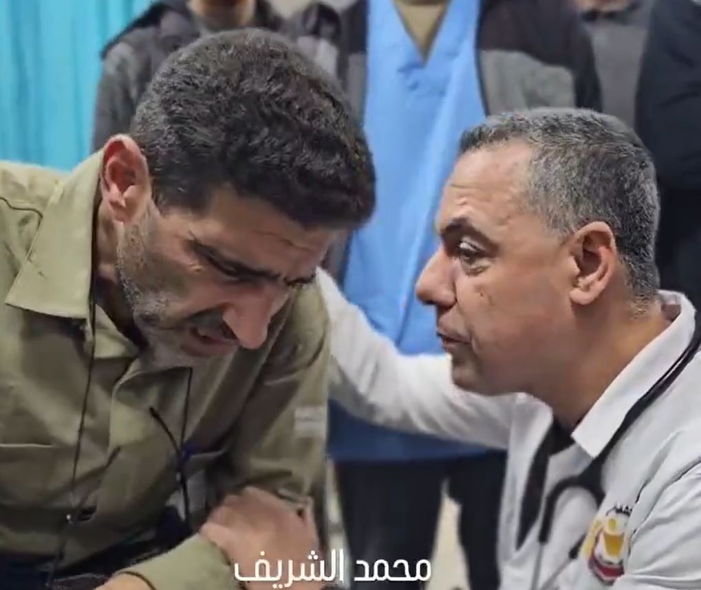 Video: Director of Kamal Adwan Hospital, consoles Dr. Badran after 17 of his family members martyred in Beit Lahia 
