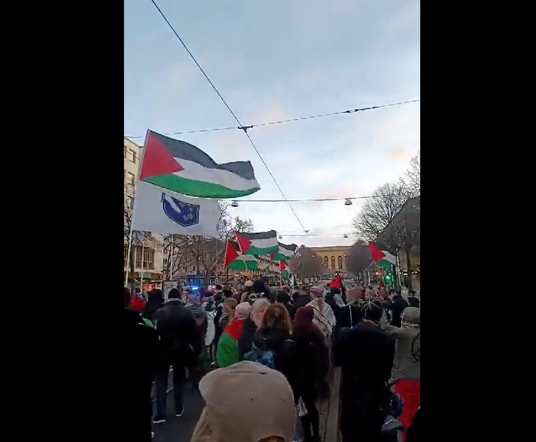 Video: Massive demonstration in Gothenburg, Sweden condemning Israeli genocide in Gaza