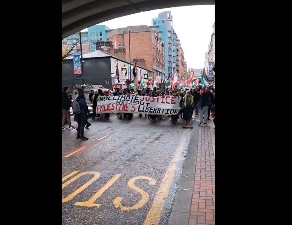 Video: Thousands march in Manchester for Palestine and Lebanon "No Climate Justice Without Palestinian Liberation!"