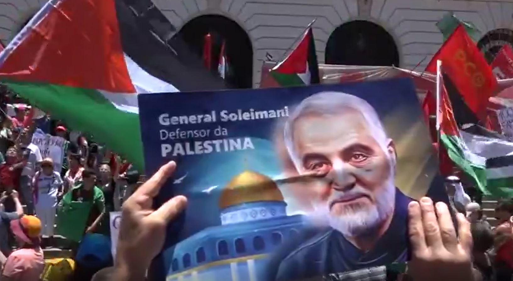 Video: Hundreds of pro-Palestinian protest in Rio de Janeiro, Brazil to denounce Israeli genocide in Gaza 