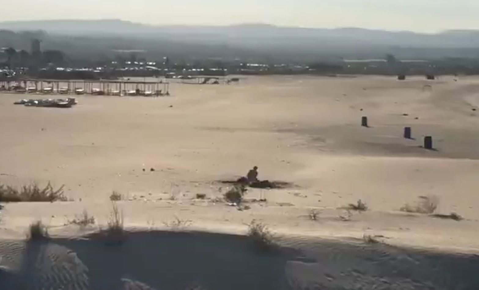 Video: An Israeli drone targets two citizens on beach of Tyre, Lebanon