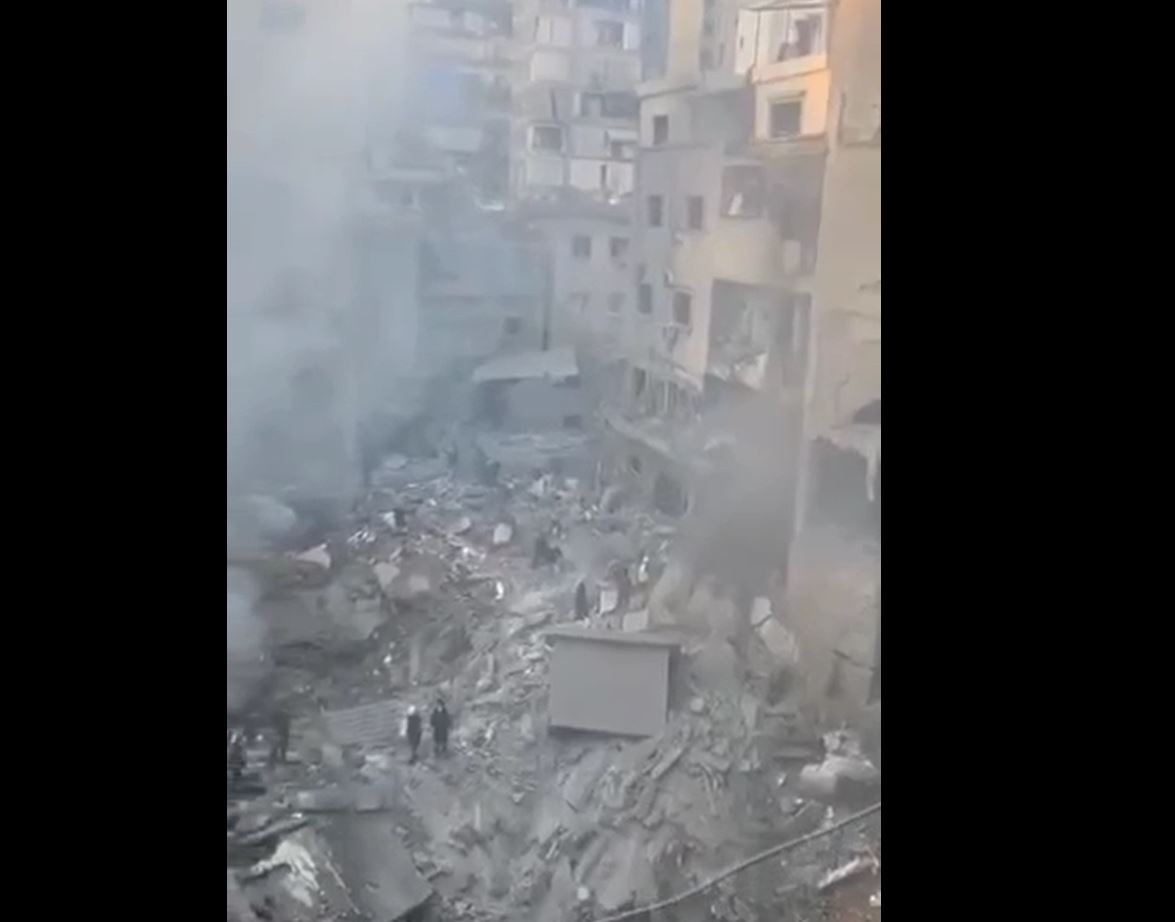 Video: Part of rubble removal operations after Israeli violent raid targeted Lebanese capital, Beirut