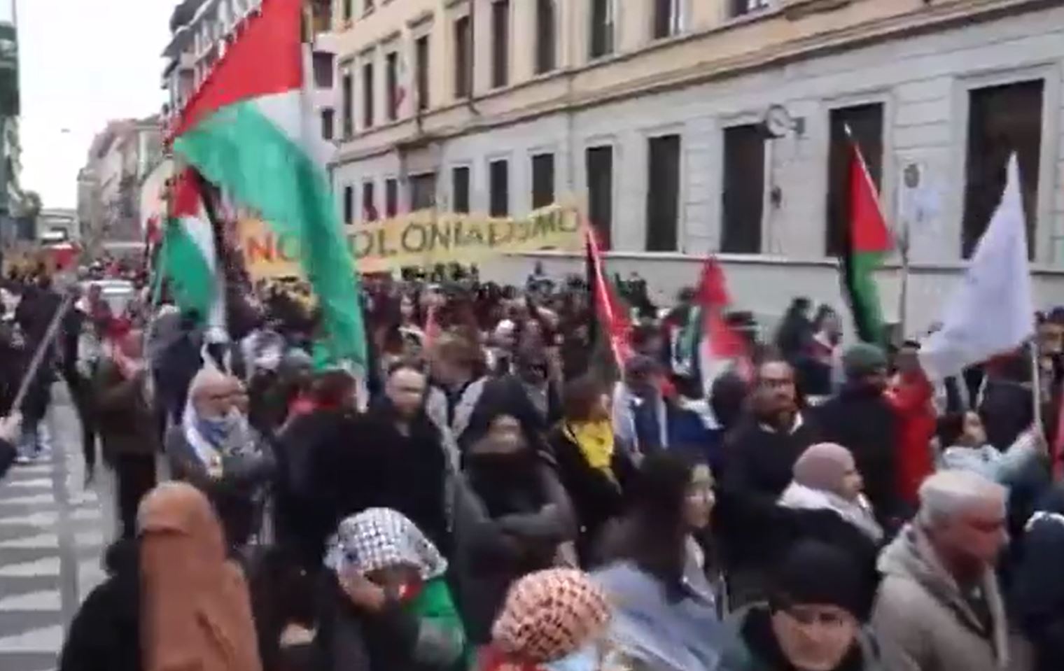 Video: Hundreds protest in Milan, Italy, demanding end of ongoing Israeli genocide in Gaza and Lebanon