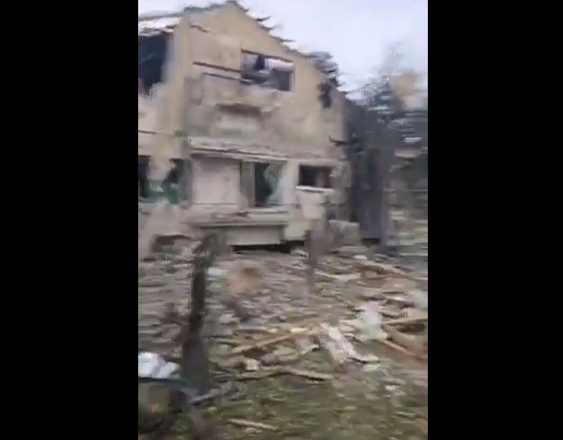 Video: Scenes of destruction in Netanya area after a rocket fired this morning from Lebanon