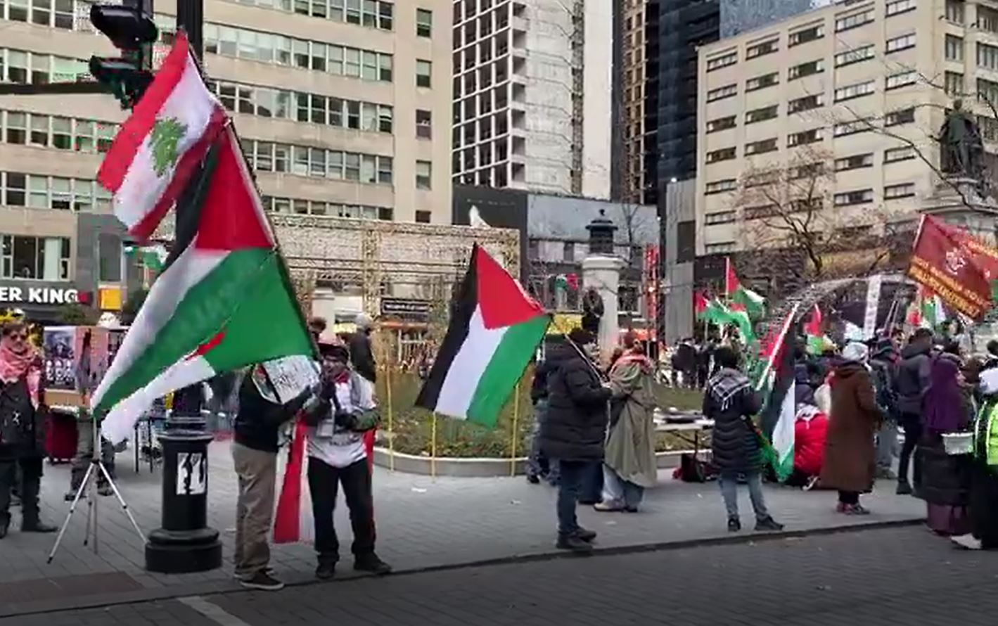 Video: Solidarity rally with Gaza and Lebanon in Montreal, Canada