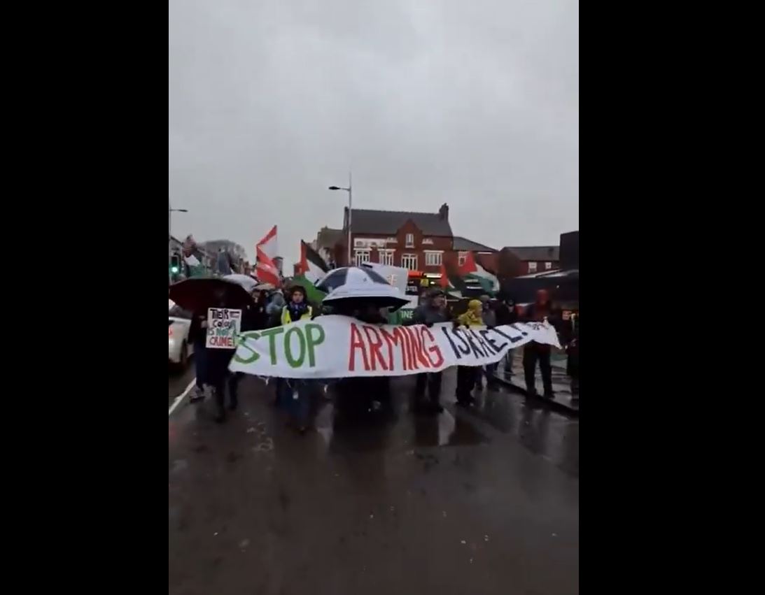 Video: Demonstration in Manchester in solidarity with Palestine and Lebanon, against Israeli genocide 