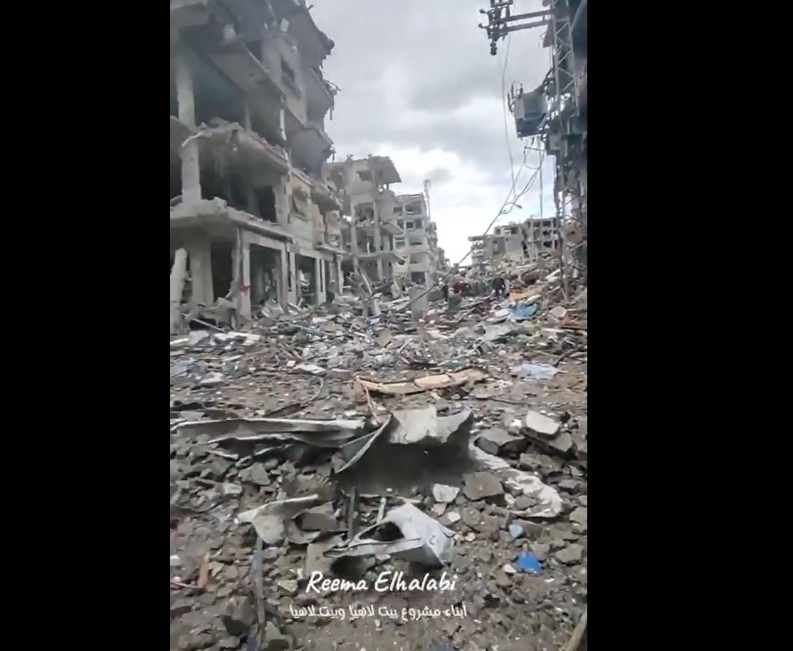 Video: Enormous destruction at Al-Salam Bakery junction in Beit Lahiya, northern Gaza, due Israeli aggression