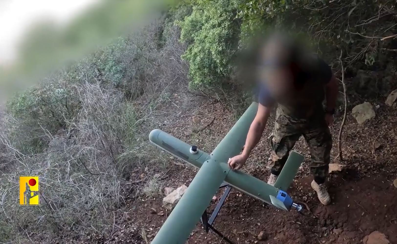 Scenes from Islamic Resistance targeting an Israeli army command room in Metula site with suicide drones