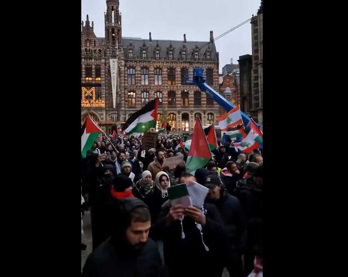 Video: Massive march in Amsterdam, Netherlands in solidarity with Palestine and Lebanon