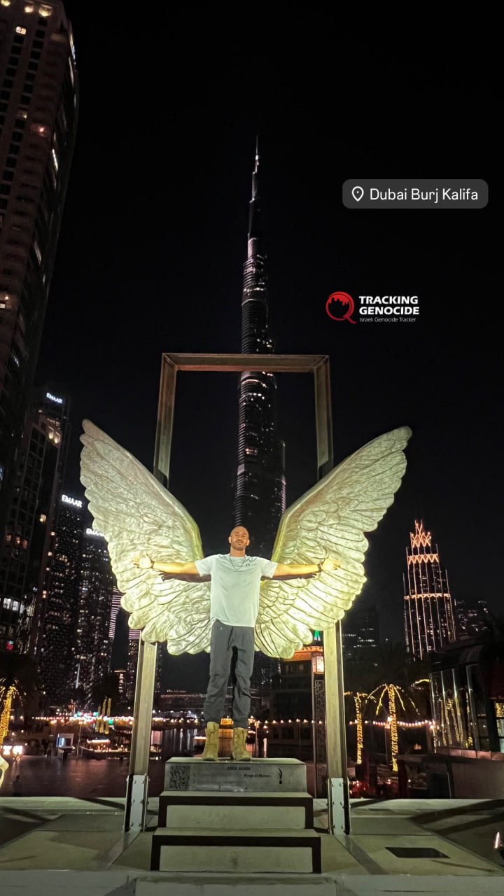 Video / Photos: This Israeli terrorist sergeant arrived in Dubai for a vacation following his participation in Gaza genocide