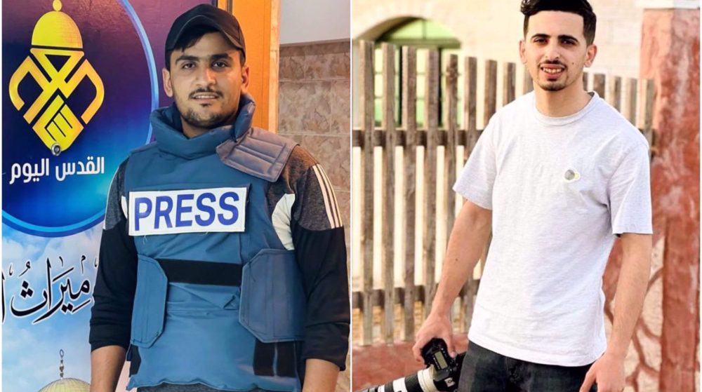 Palestinian media rights group condemns killing of two journalists by Zionist regime