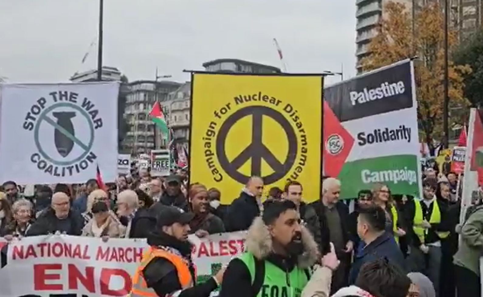 Videos: Massive solidarity with Palestine in London, England