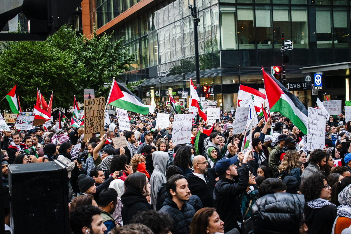 Pro-Palestinian rally staged in Montreal, Canada