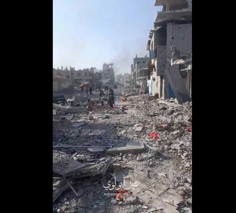 Video: Massive destruction of entire residential blocks in Al-Fakhoura, north of Gaza
