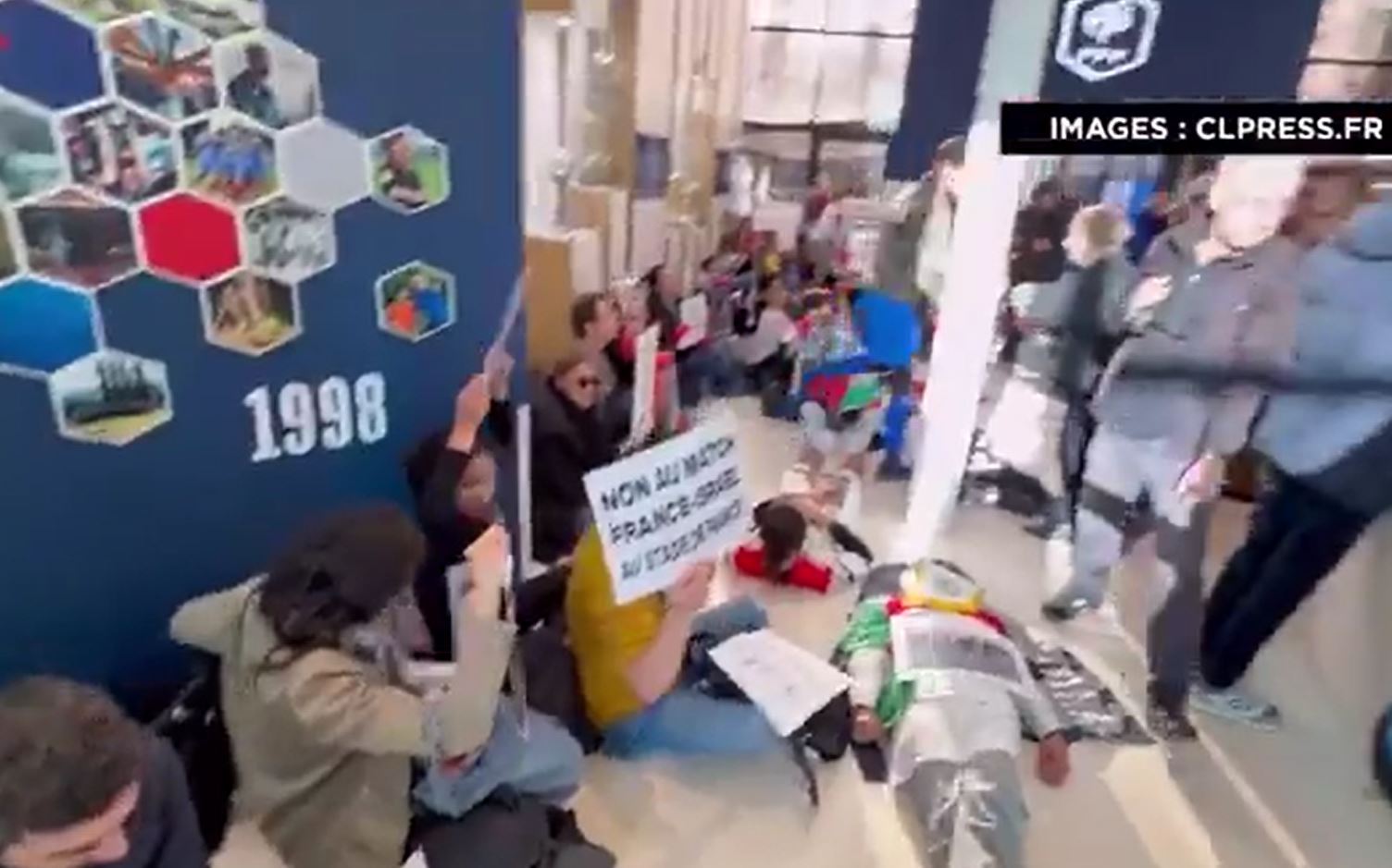 Video: Pro-Palestinian activists occupy headquarters of French Football Federation demand cancellation France-Israel match 
