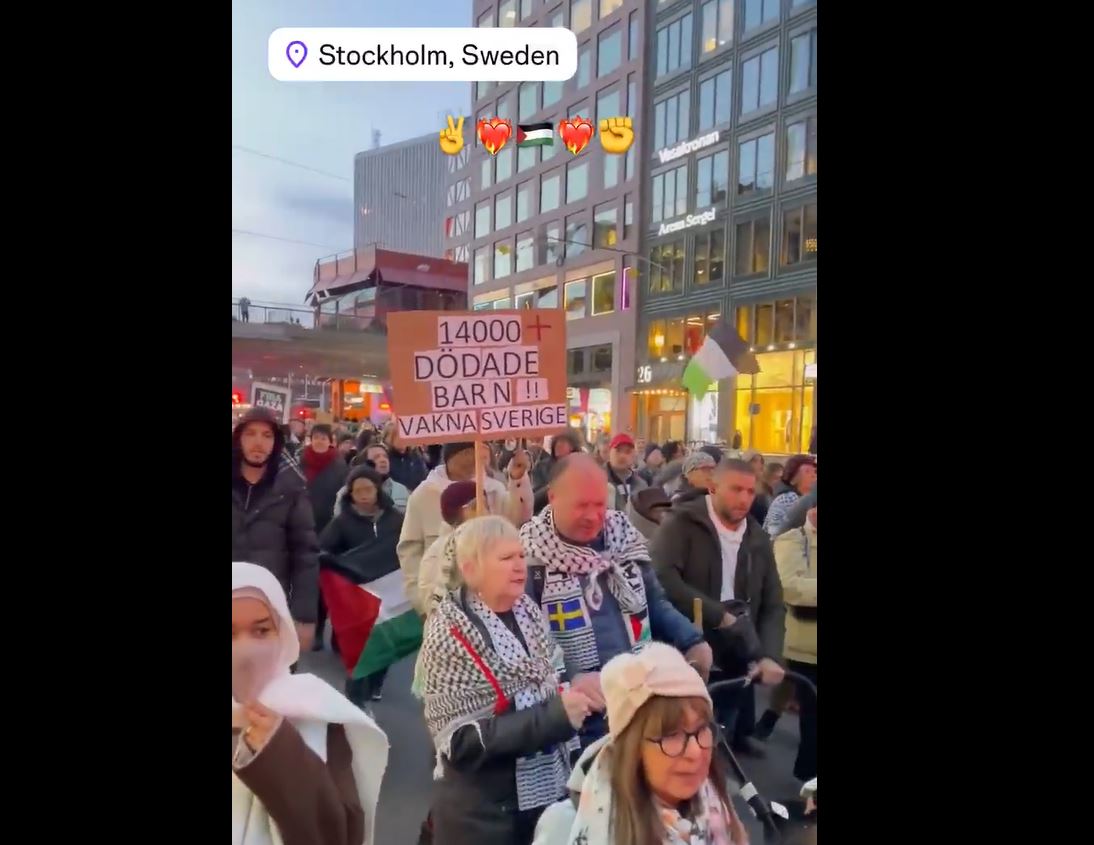 Videos: Massive demonstration in Stockholm, Sweden, in solidarity with Palestine and Lebanon