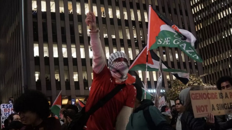 Maandamano ya waungaji mkono Palestina katika siku ya uchaguzi Marekani