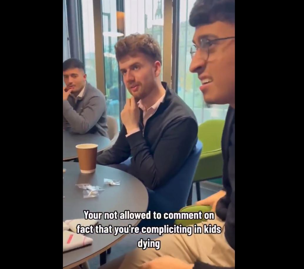 Video: Palestine solidarity activists disrupted a careers fair at UCLan in Preston, targeting presence of BAE Systems