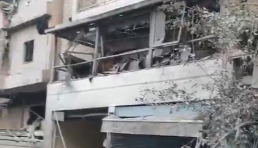 فیديو | شاهد تظهر جانباً من الدمار الكبير في شارع عبد النور بمنطقة الرويس في الضاحية الجنوبية  