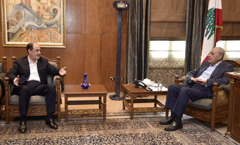 مدير مكتب السيستاني يبحث أوضاع النازحين مع رئيس مجلس النواب اللبناني