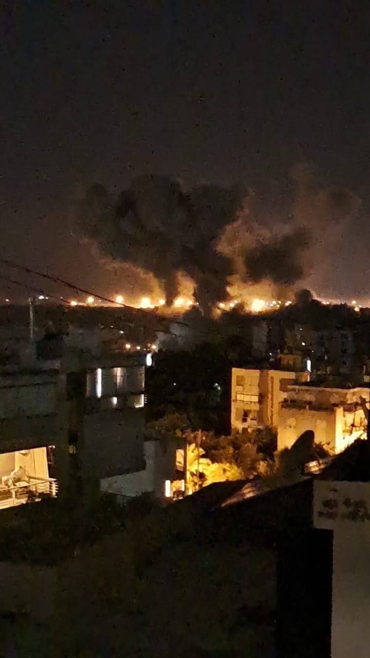 Video / Photos: Israeli terrorist regime carried out 14 airstrikes on Beirut & Dahiyeh last night