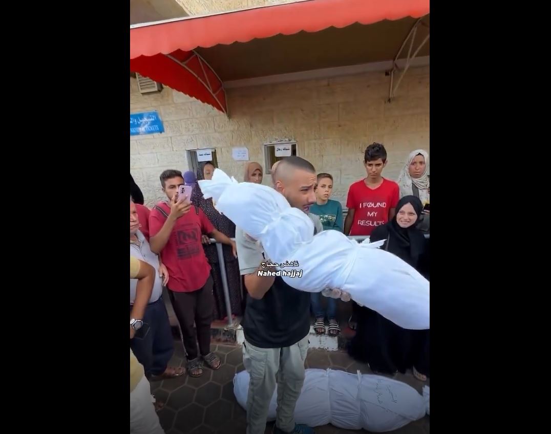 Video: Grieving Palestinians mourn 10 victims, including children and women killed last night in Israeli airstrike in Nuseirat 