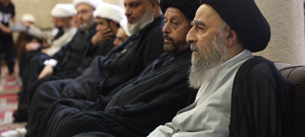آية الله المدرسي يشارك في مجلس تأبيني على روح السيد حسن نصر الله