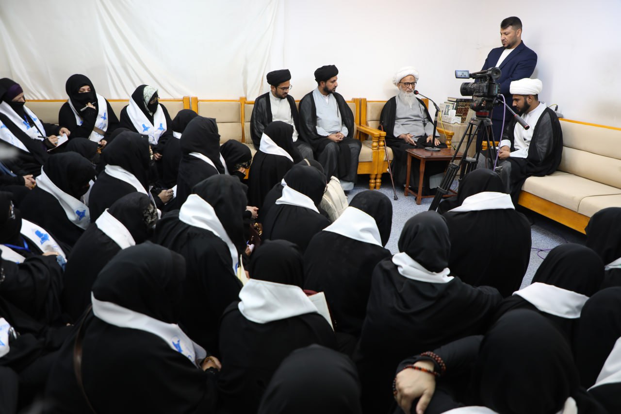  آية الله النجفي يستقبل طالبات جامعة النجف ‏الإسلامية ويشدّد على أربع قواعد أساسية في طلب العلم