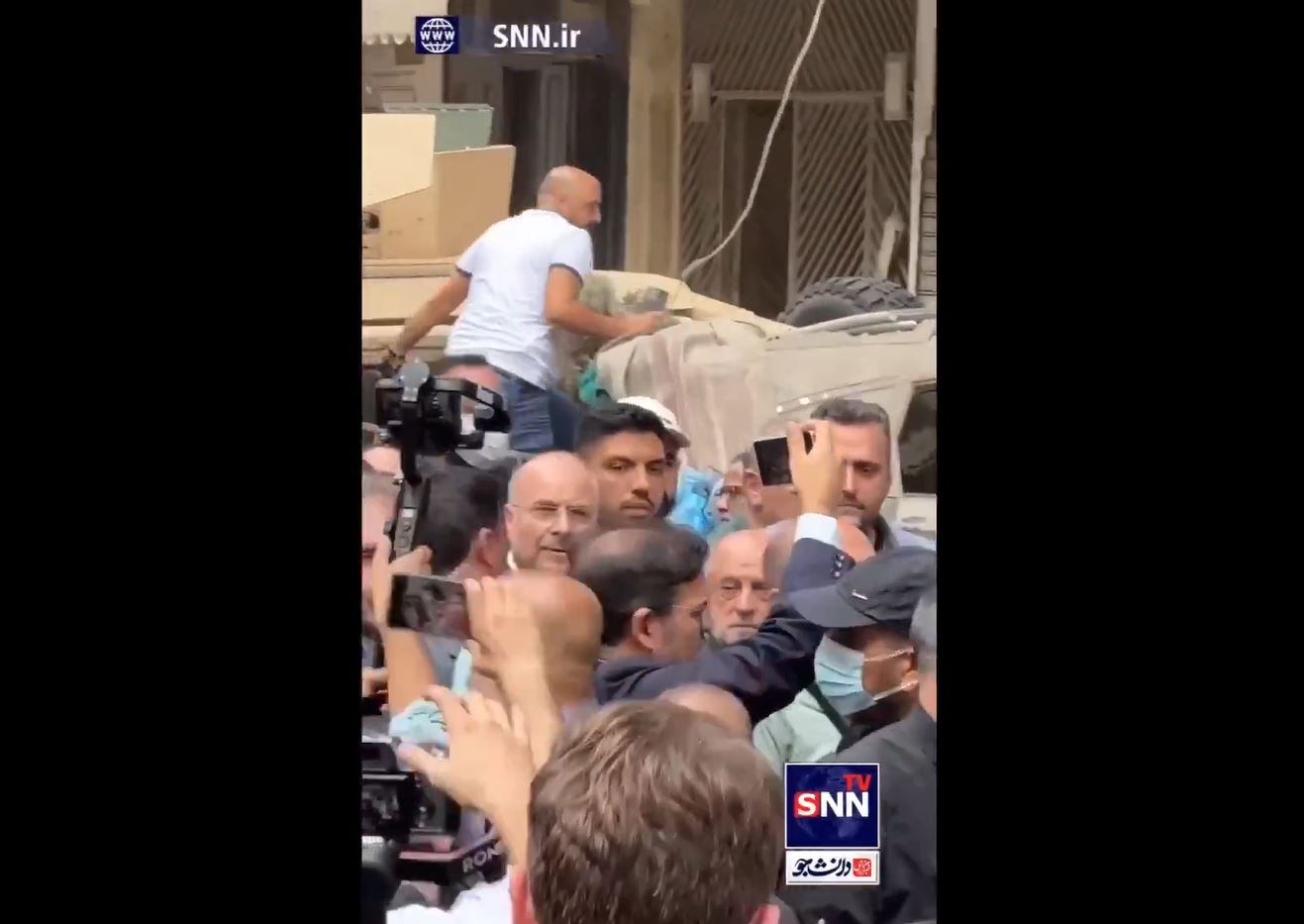 +3 Video: Iranian Parliament Speaker Ghalibaf visits southern Beirut that targeted by Israeli airstrikes
