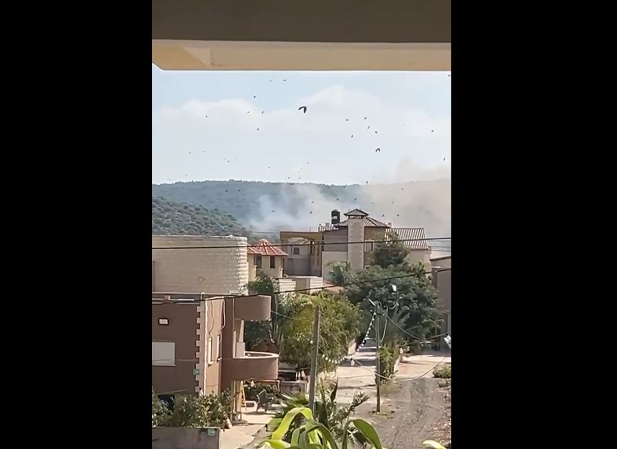 Video: At least 15 rockets fired from Lebanon towards central Galilee 