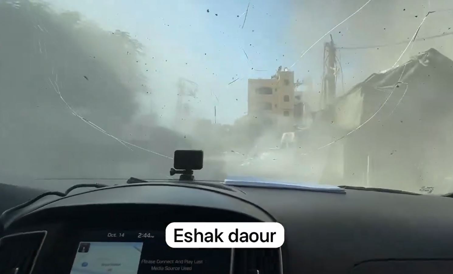 Video: Moment Israeli artillery strike hit near an Ambulance in Jabalia, northern Gaza