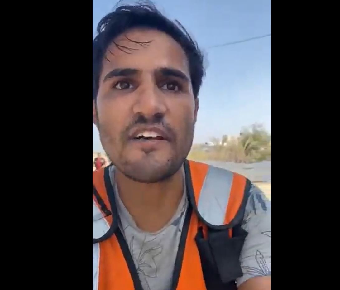 Video: Moment Israeli occupation’s artillery targeted civil defense teams in Rafah, southern Gaza
