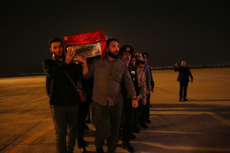 ویدیو | ورود پیکر شهید سردار نیلفروشان به فرودگاه بغداد 