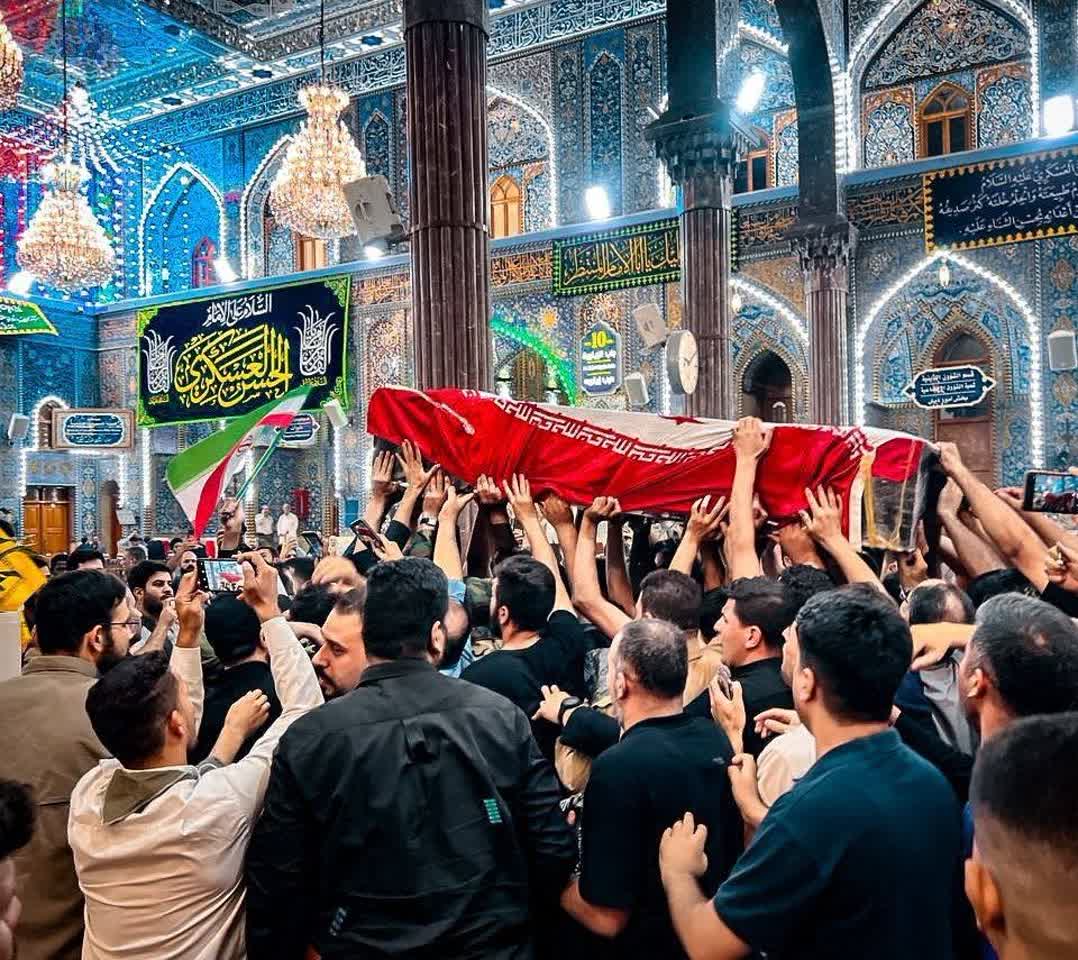 Photos: Funeral prayers performed on body of Martyr Nilforoushan at Imam Ali holy shrine