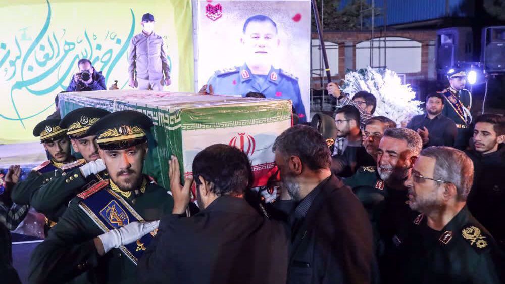 Mass funeral underway in Tehran for Martyr Nilforoushan assassinated by Israel